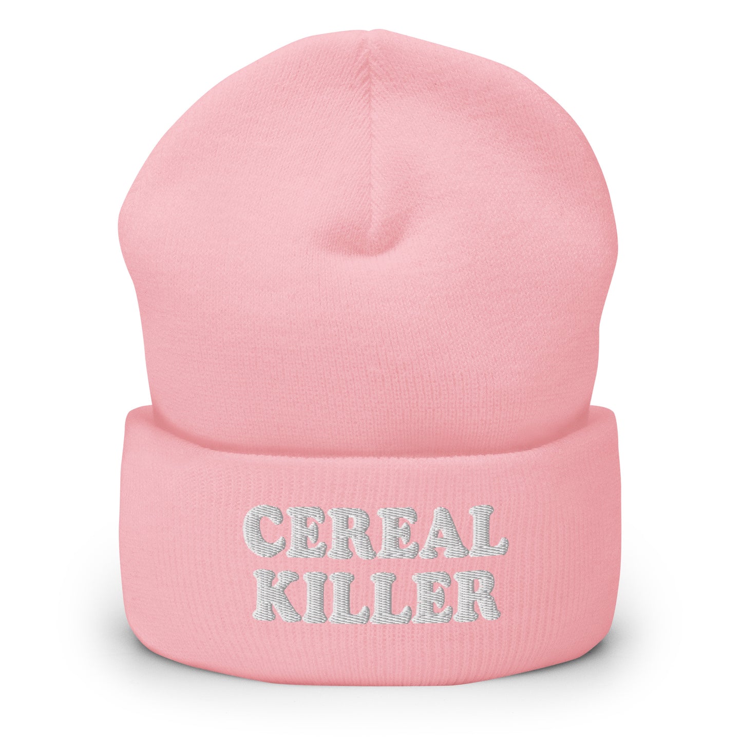 Pink Cereal Killer Cuffed Beanie