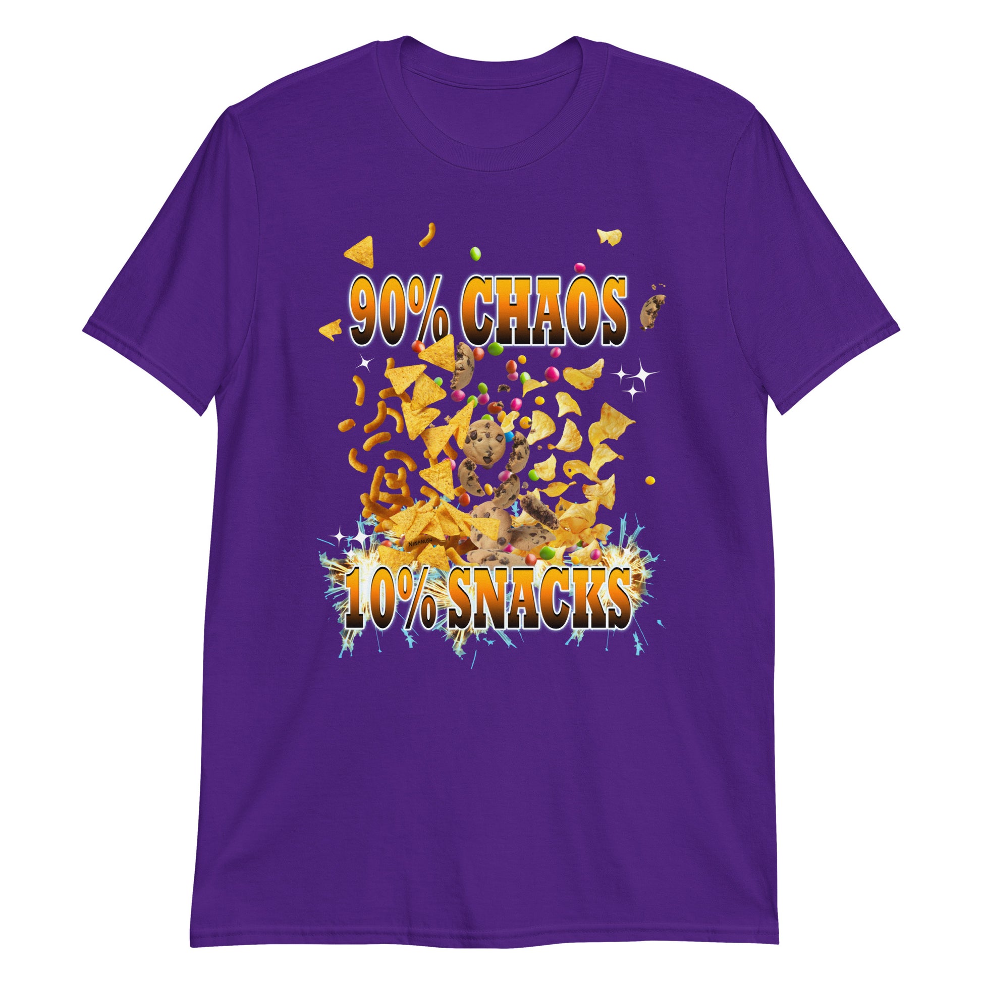 Purple 90% Chaos 10% Snacks T-Shirt