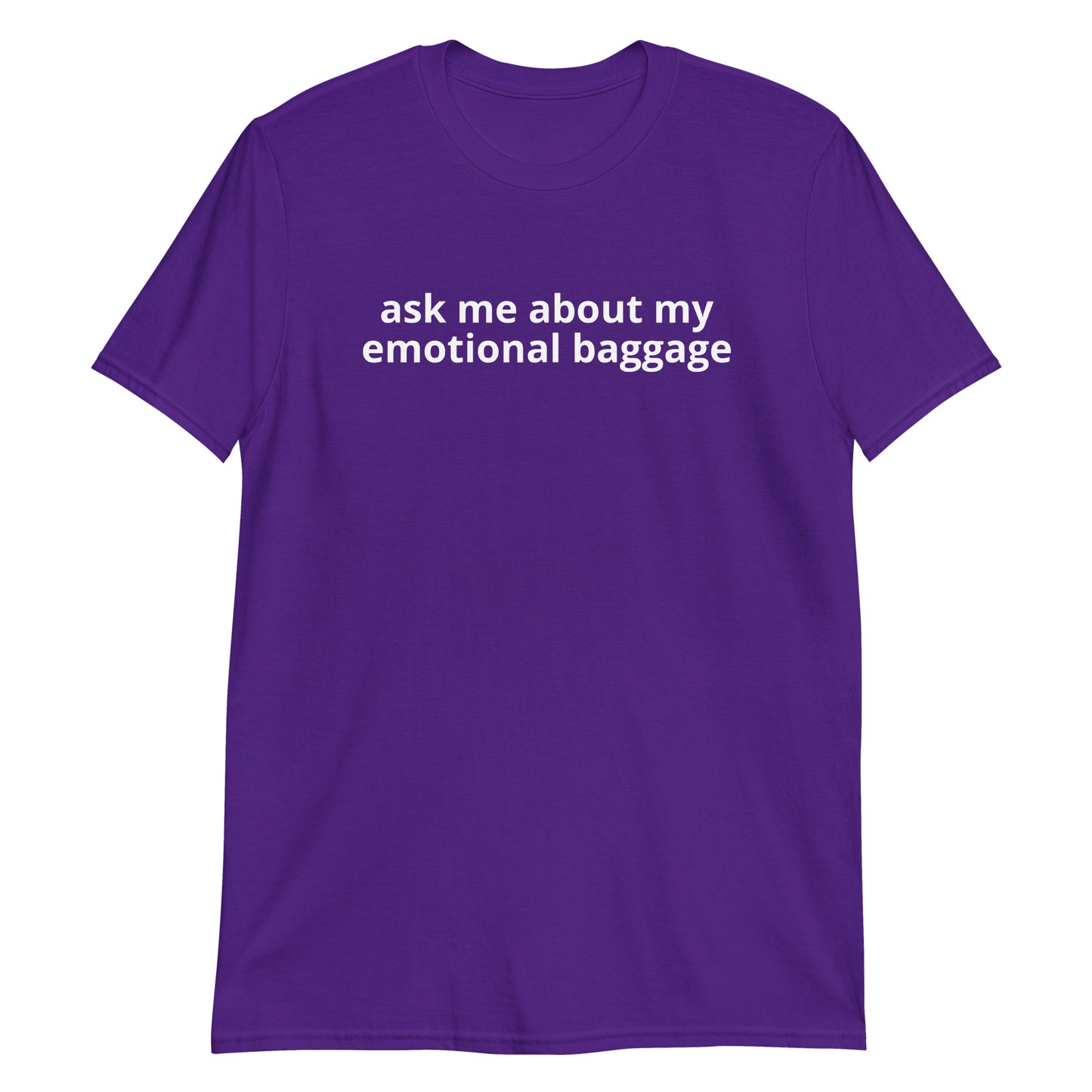 Purple Ask Me About My Emotional Baggage T-Shirt