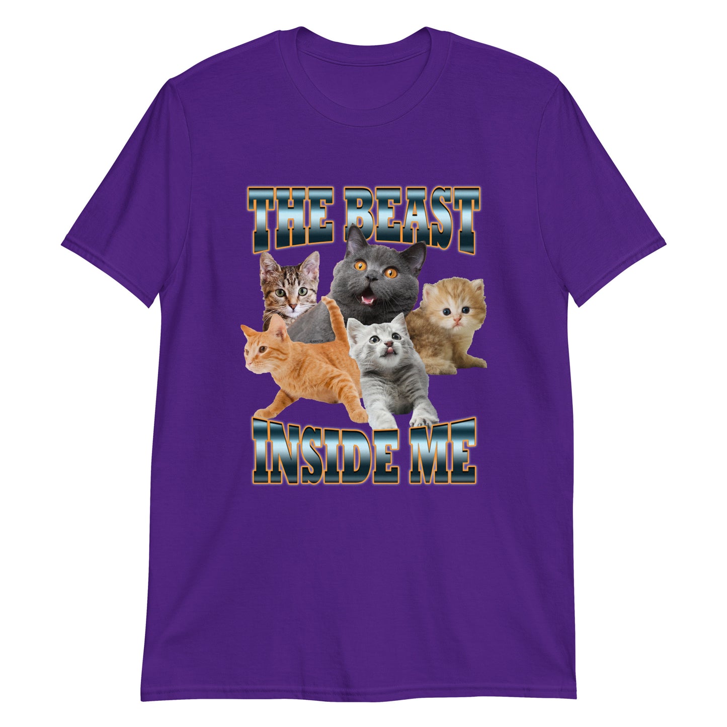 Purple The Beast Inside Me Cats T-Shirt