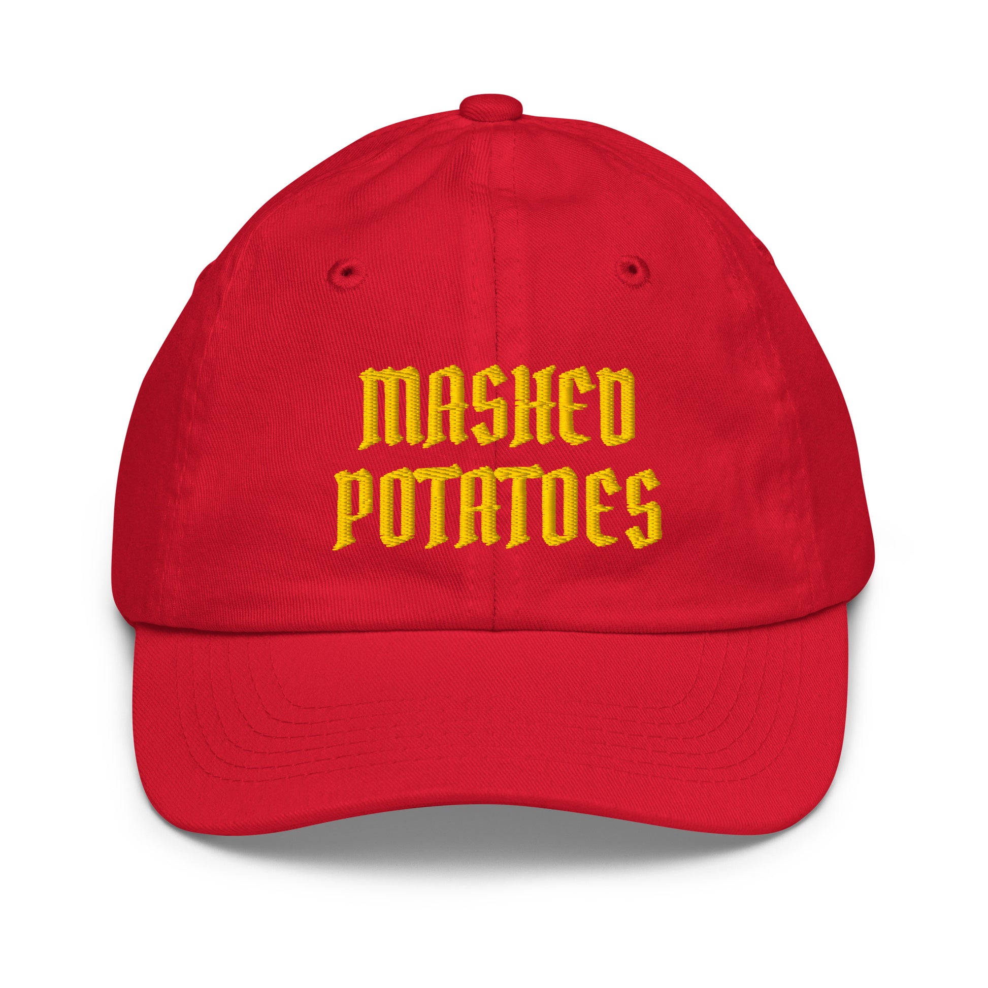 Red Old Fashioned Mashed Potatoes Kids Baseball Hat