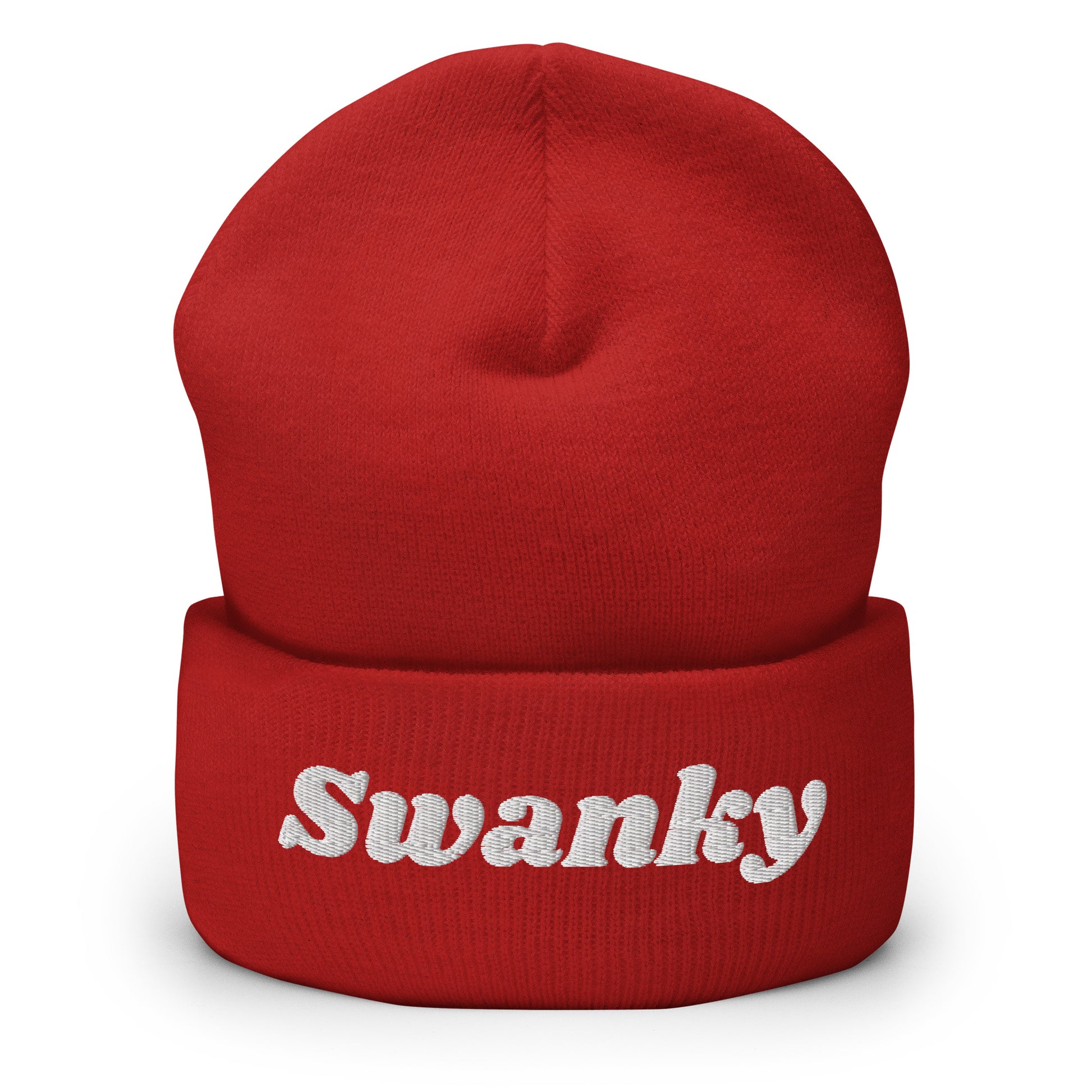 Red Swanky Cuffed Beanie