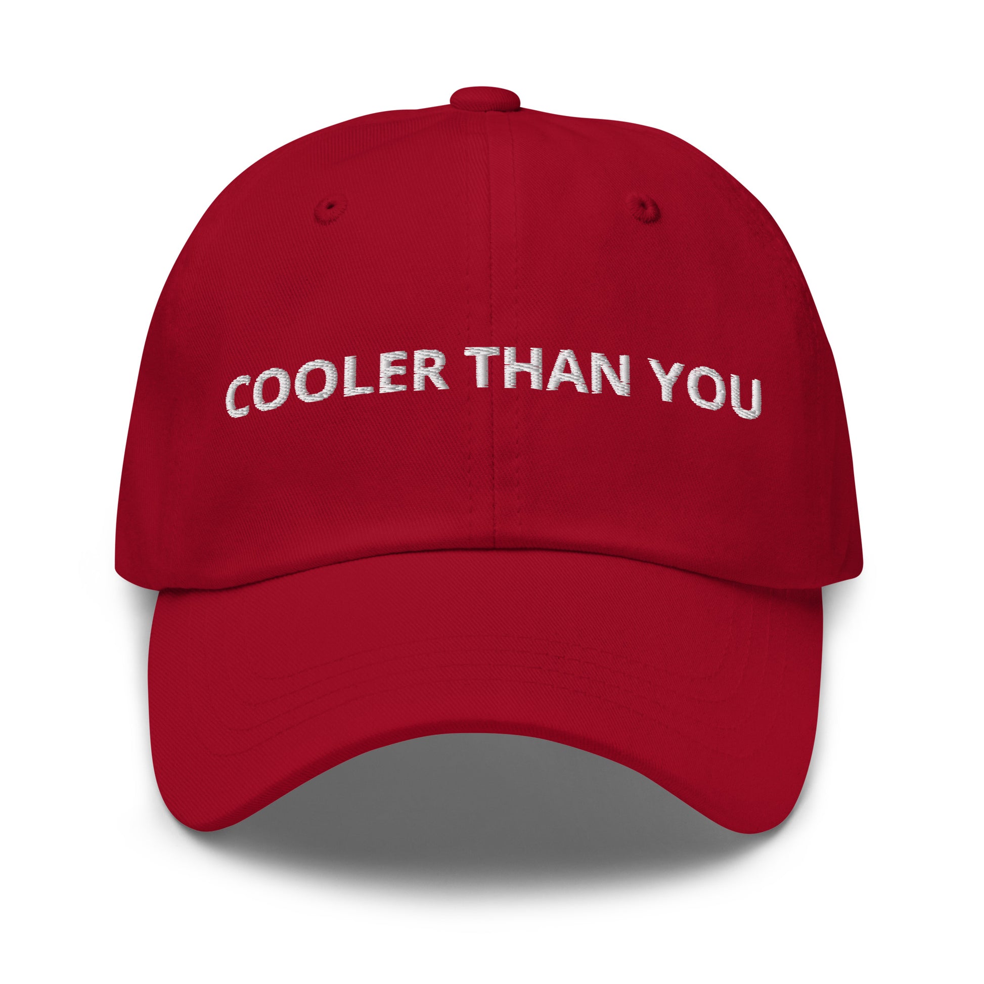 Red cooler than you dad hat