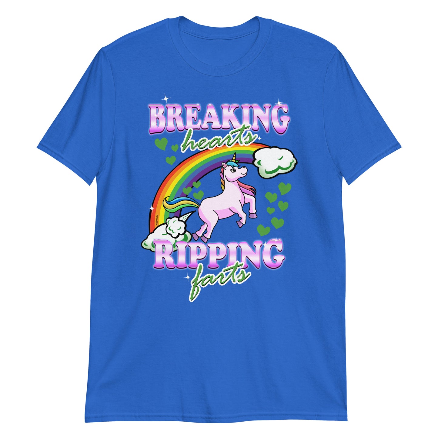 Royal Blue Breaking Hearts Ripping Farts T-Shirt