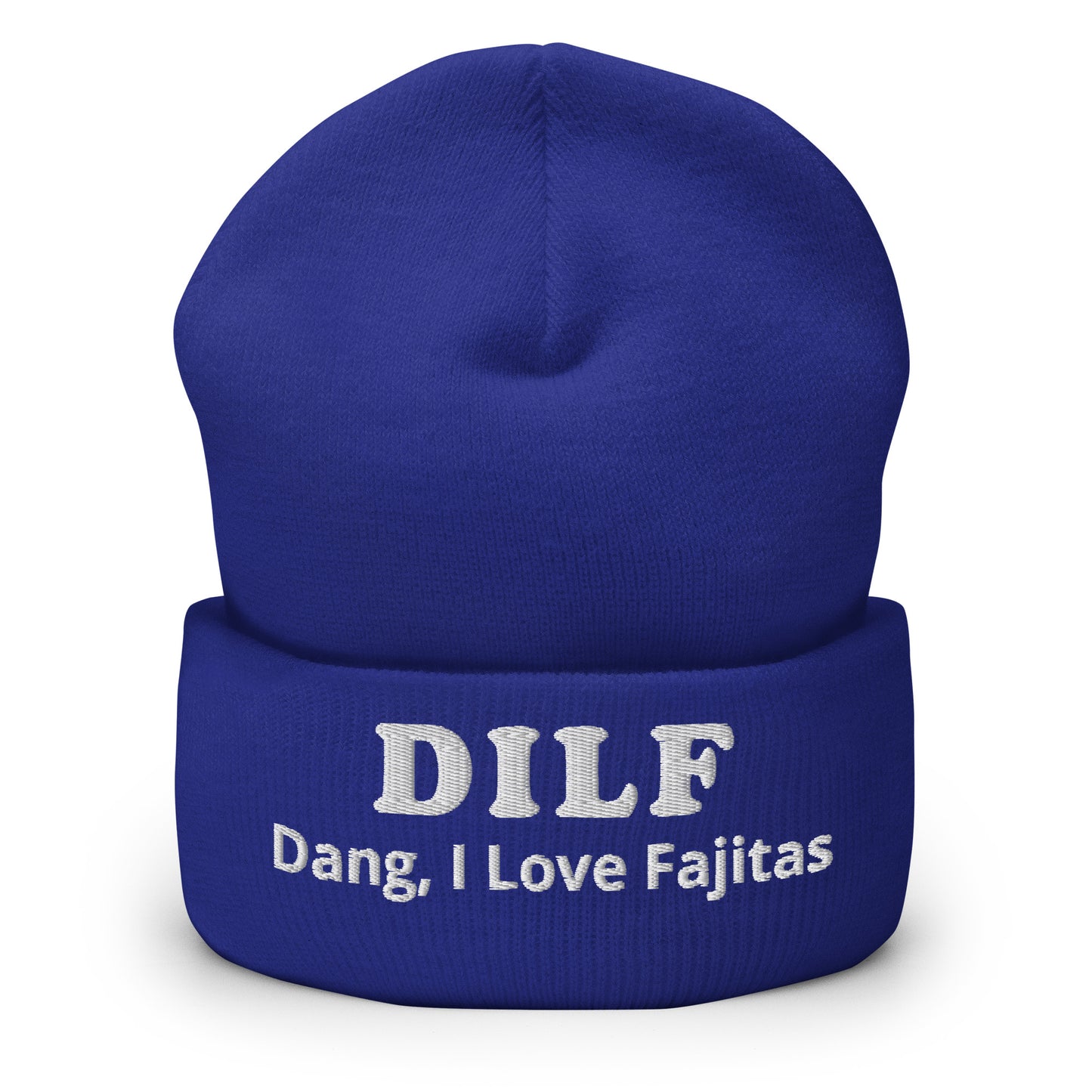 Royal Blue DILF Dang I Love Fajitas Cuffed Beanie