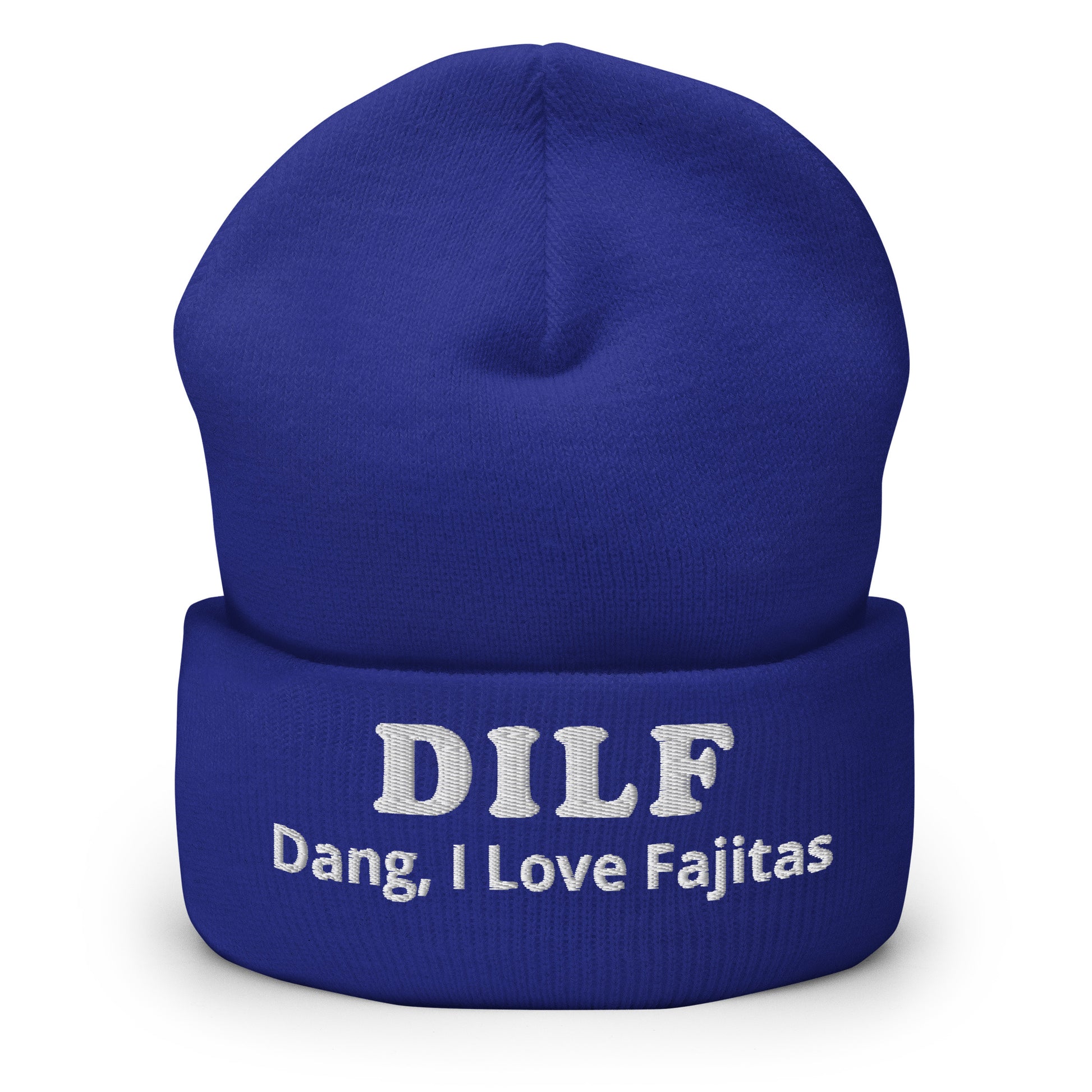 Royal Blue DILF Dang I Love Fajitas Cuffed Beanie