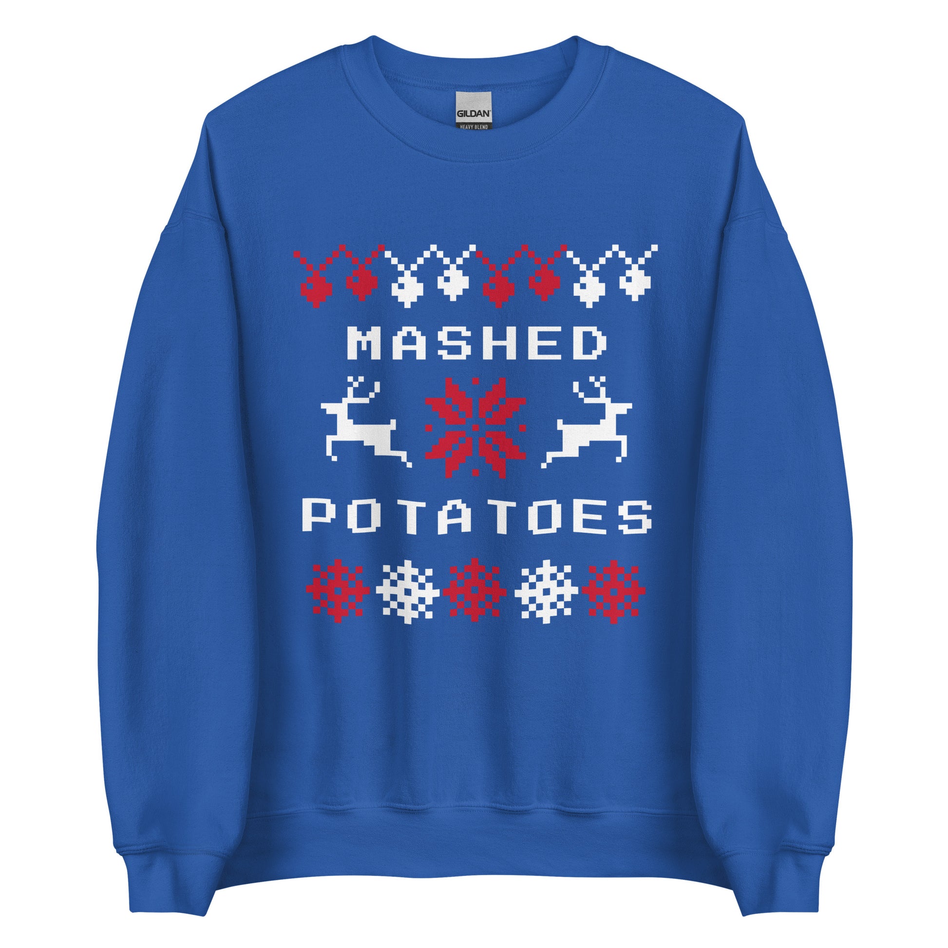 Royal Blue Mashed Potatoes Holiday Sweatshirt
