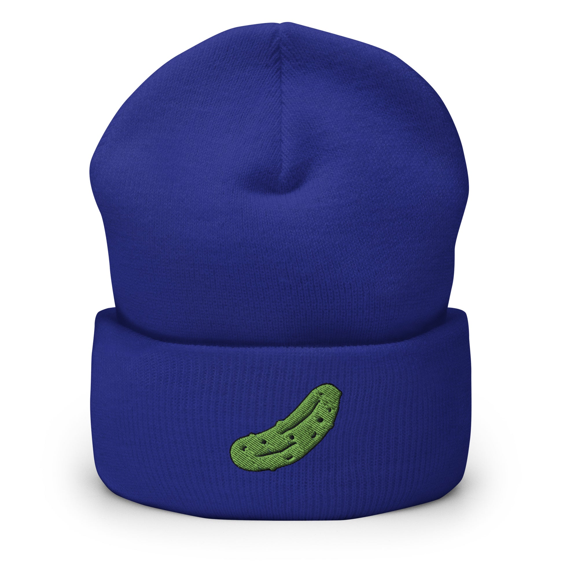 Royal Blue Pickle Cuffed Beanie