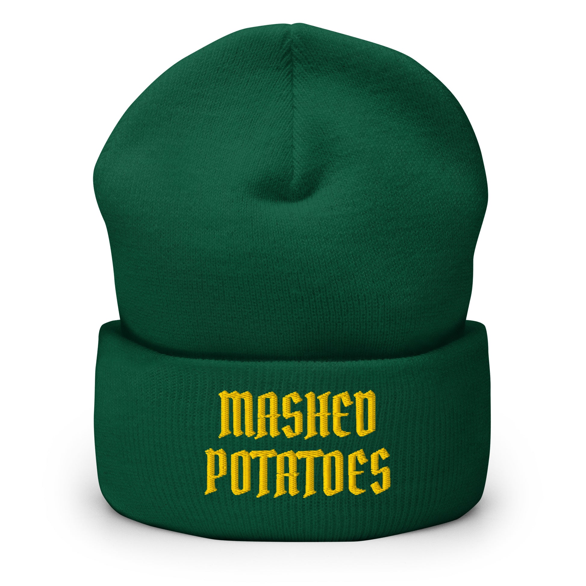 Spruce Green Old Fashion Mashed Potatoes Cuffed Beanie