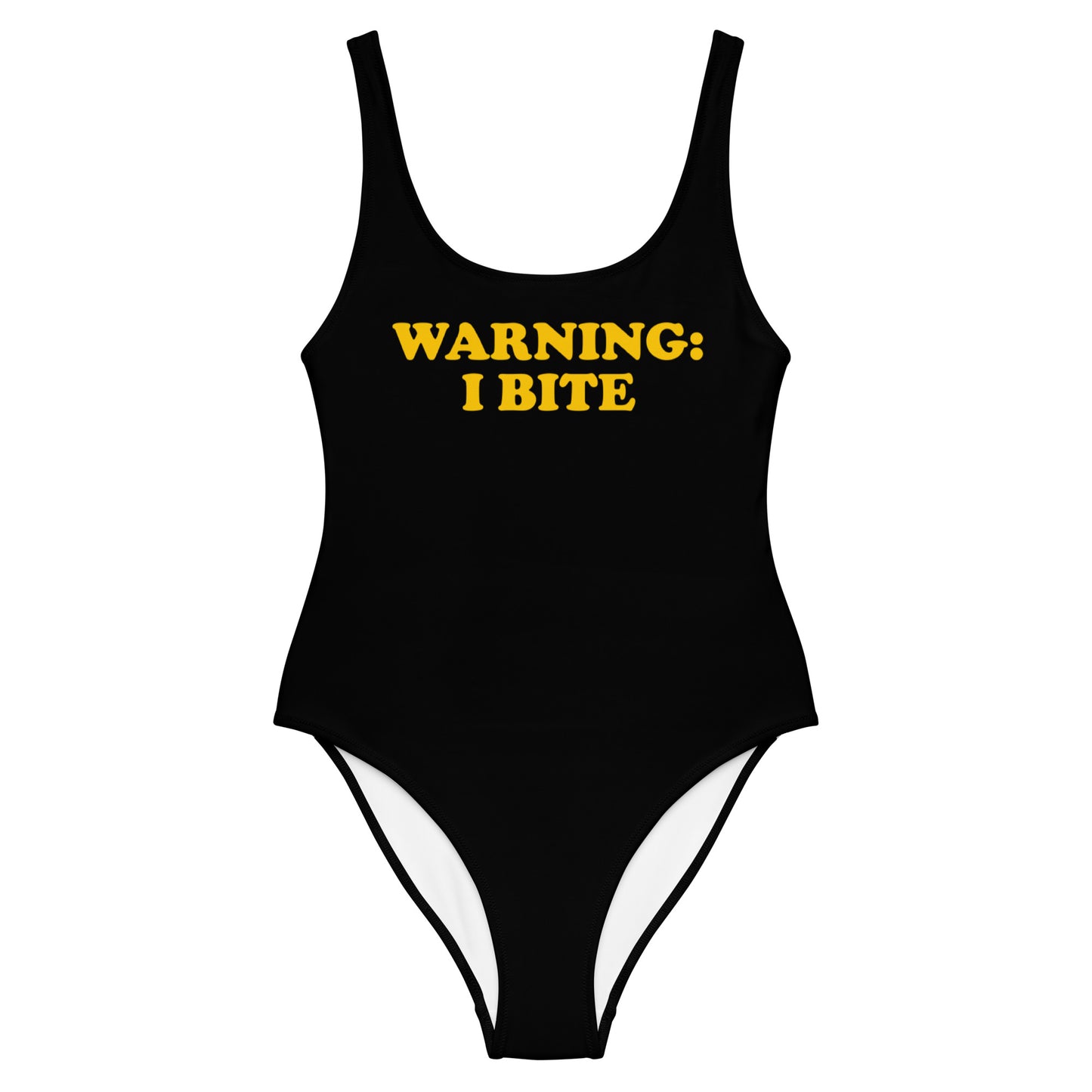 Warning: I Bite One-Piece Swimsuit