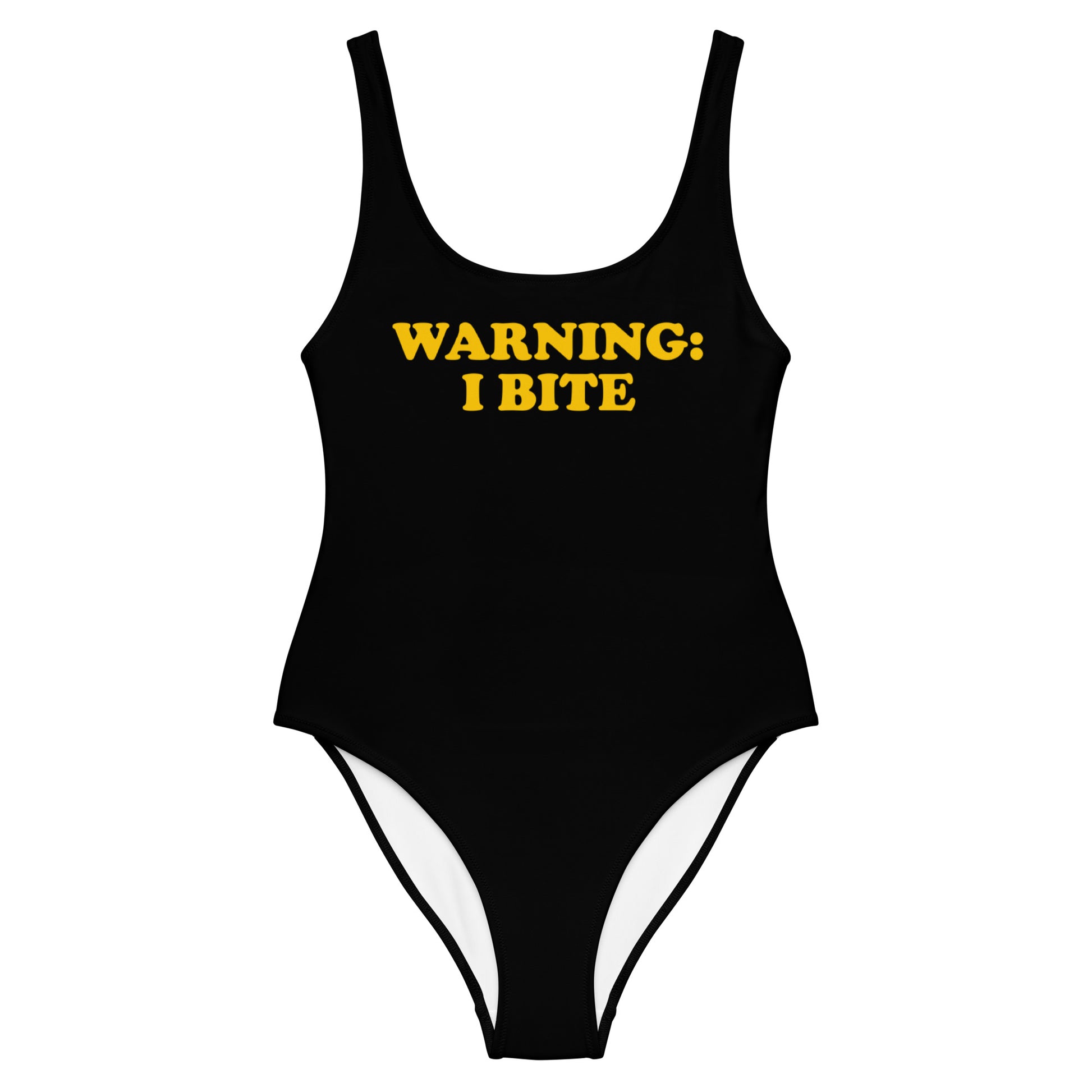 Warning: I Bite One-Piece Swimsuit