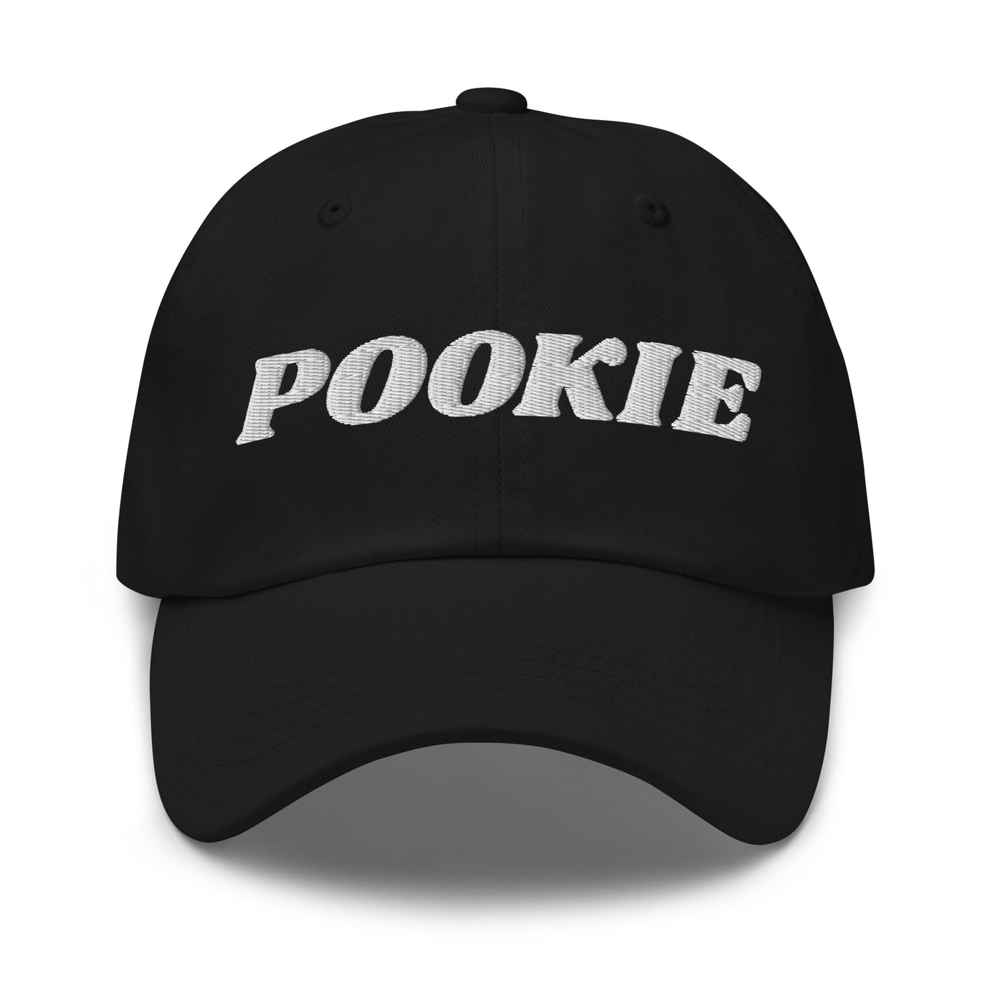 Black Pookie Hat - Our Pookie Dad Hat s comfortable, adjustable and comes in a variety of colors, expertly embroidered just for you. It's a classic dad hat that's perfect for everyday streetwear. 


