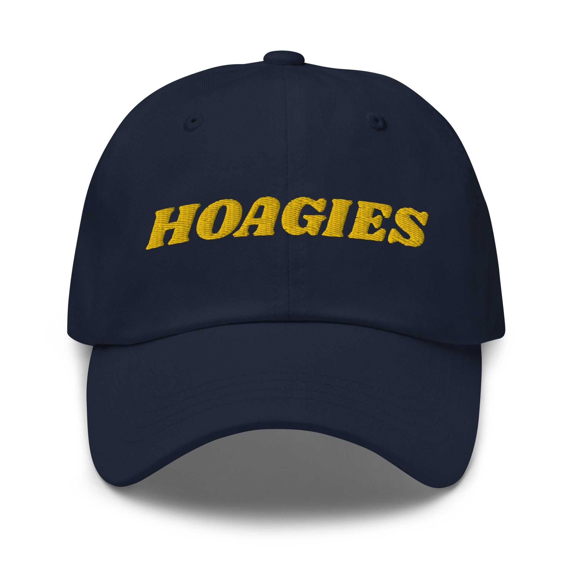 Navy Hoagies Hat - Our Hoagies Hat is comfortable, adjustable and comes in a variety of colors, expertly embroidered just for you. It's a funny dad hat for bagels lovers and foodies alike. Perfect for everyday streetwear or a gift for a enthusiast. 