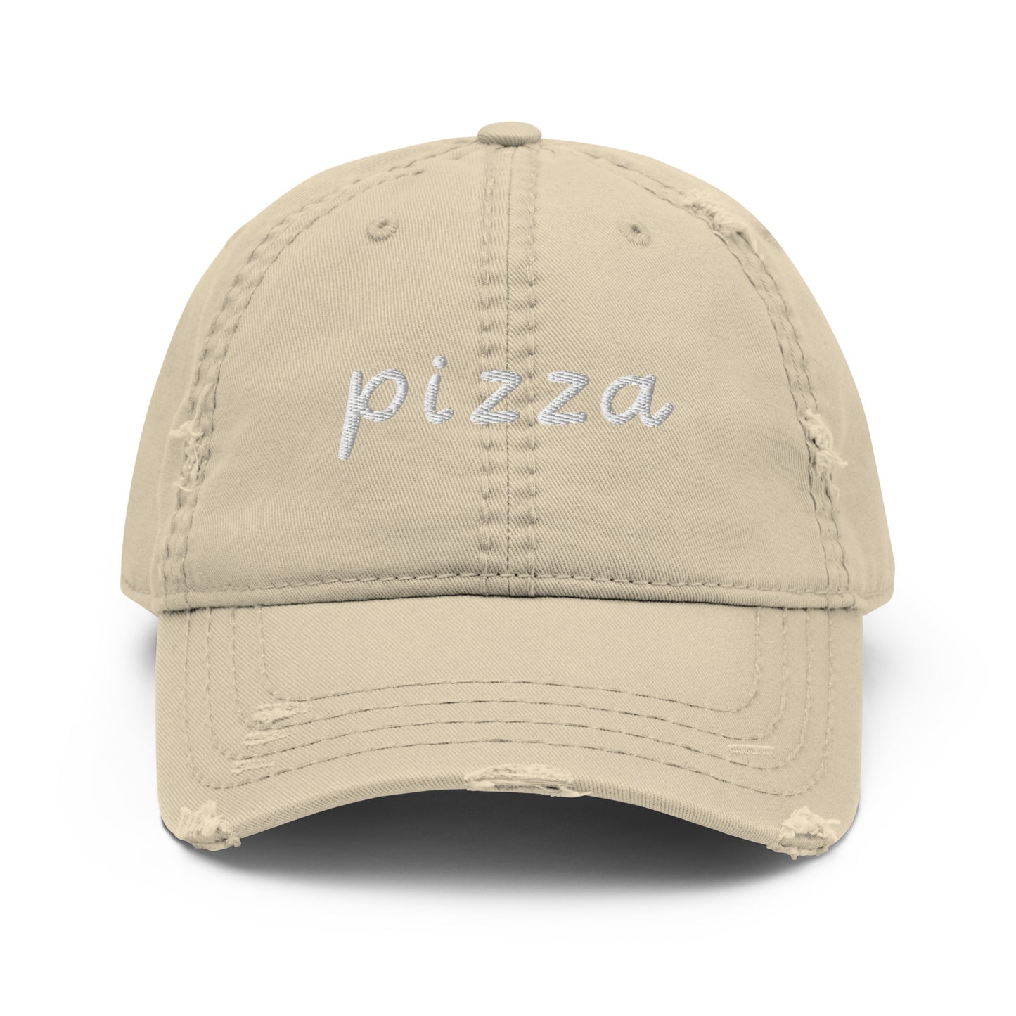 Khaki pizza hat - Love pizza? Eat pizza in style in our embroidered pizza hat. It's a classic dad hat with a funny design, perfect for everyday streetwear or a gift for a pizza enthusiast. Looking for something personalized? Shoot us an email! 