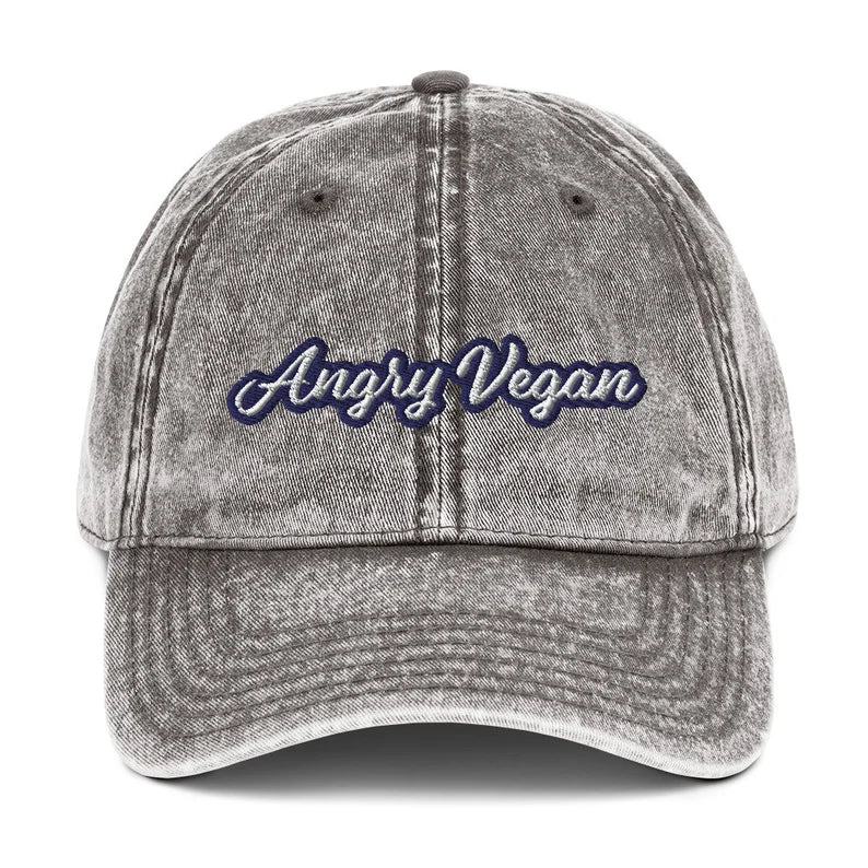Angry Vegan Vintage Dad Hat