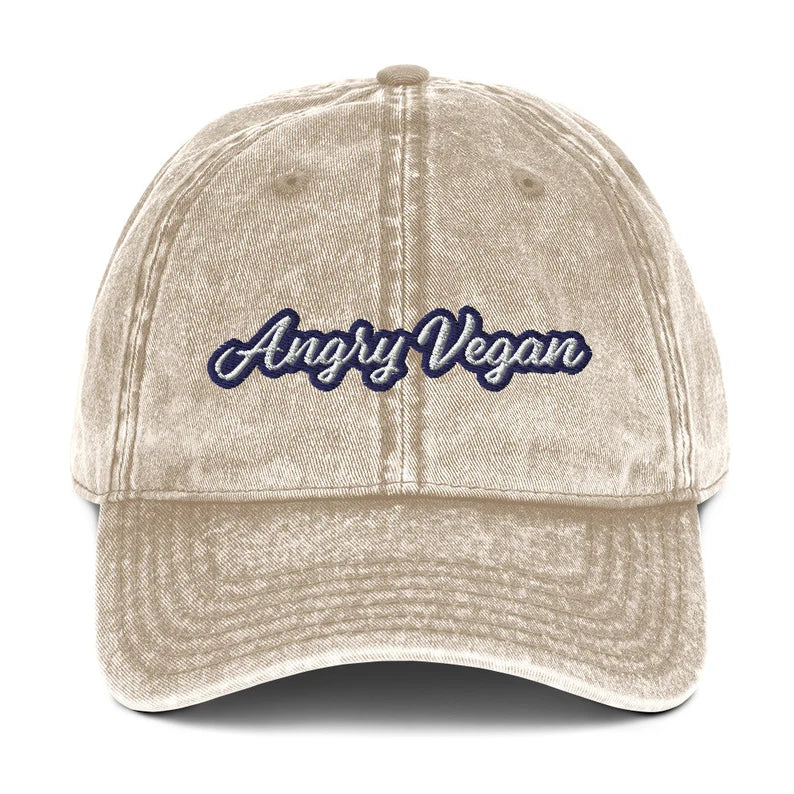 Angry Vegan Vintage Dad Hat
