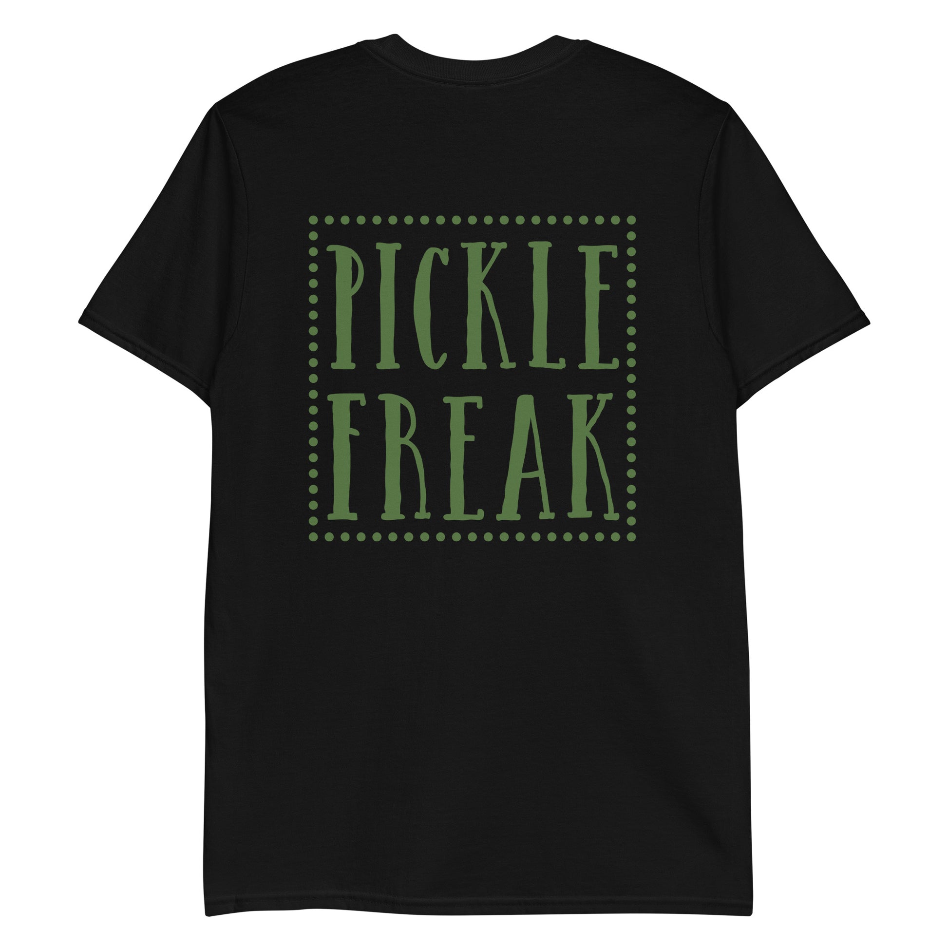 Black Pickle Shirt - Are you a pickle freak? Looking for a gift for a pickle enthusiast? Our Pickle Freak T-Shirt is soft and comfortable with a unique pickle design, expertly printed on the front. Eat pickles and make a statement in this pickle t-shirt for pickle lovers and beyond.