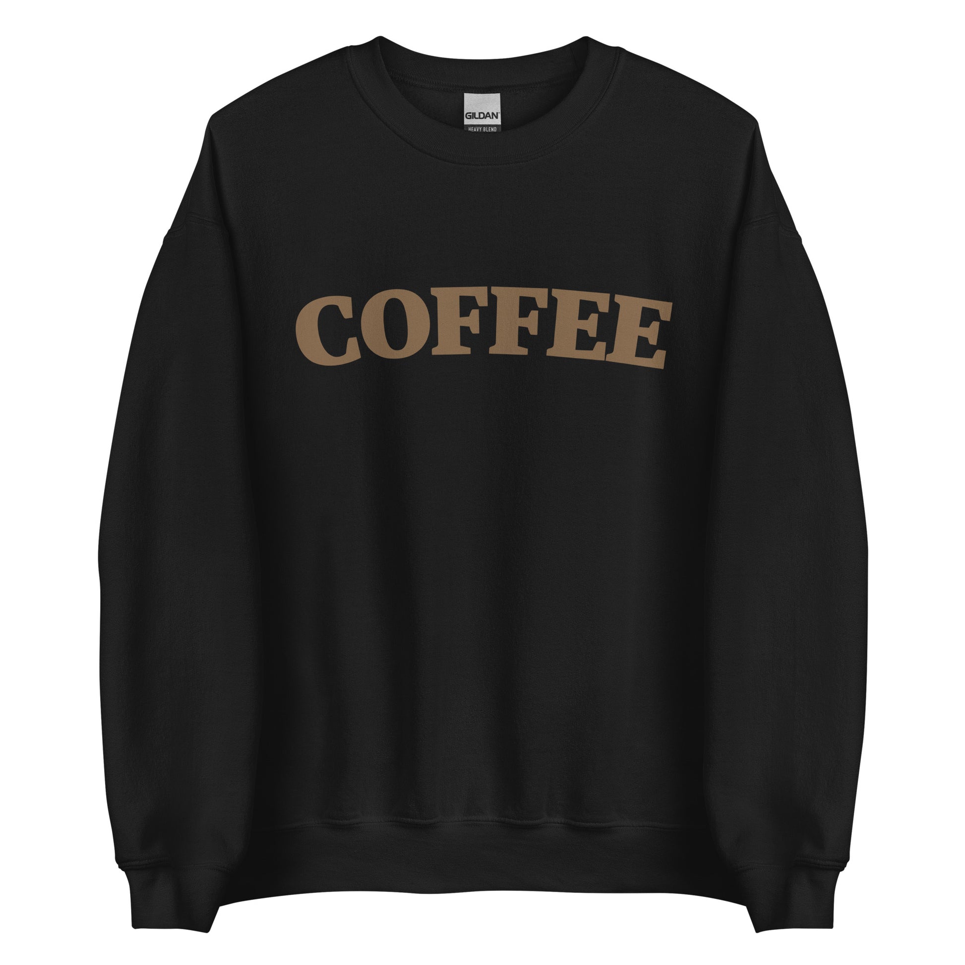 Black Coffee Sweatshirt by Nina's Funky Shop by ninanush - Big coffee drinker? Looking for a fun coffee lover gift? Our Coffee Sweatshirt is just what you need. It's a unisex varsity crew neck sweatshirt with "Coffee", expertly printed on the front. Perfect for cozy nights in or stand out streetwear, this coffee enthusiast sweatshirt is designed by Nina and made just for you.