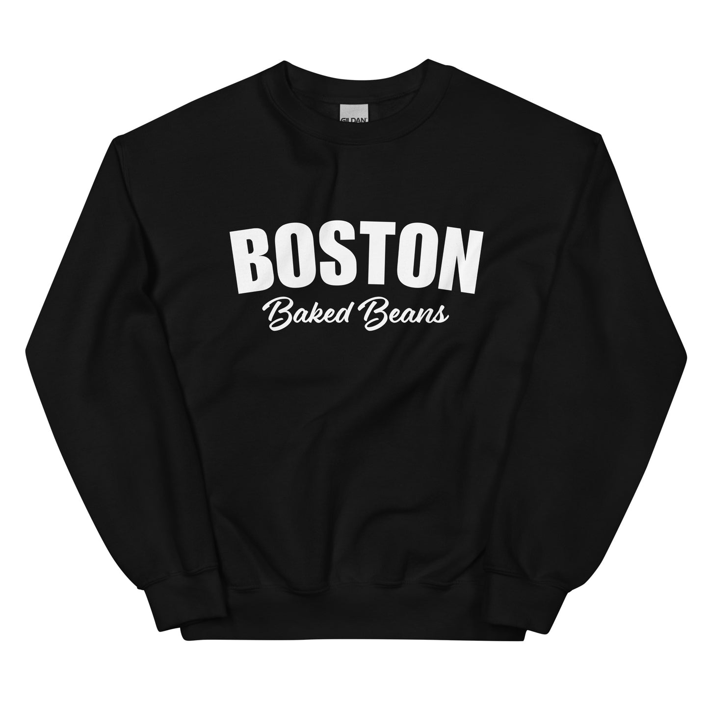 Black Boston Baked Beans Sweatshirt from Nina's Funky Shop by ninanush - Fan of Boston Baked Beans? Need a fun gift for a New Englander? Introducing our Boston Baked Beans Sweatshirt! It's a funny foodie sweatshirt for Baked Beans. This unisex, varsity sweatshirt comes in a variety of colors with the words "Boston Baked Beans" on the front. Eat baked beans in style in this foodie sweatshirt.