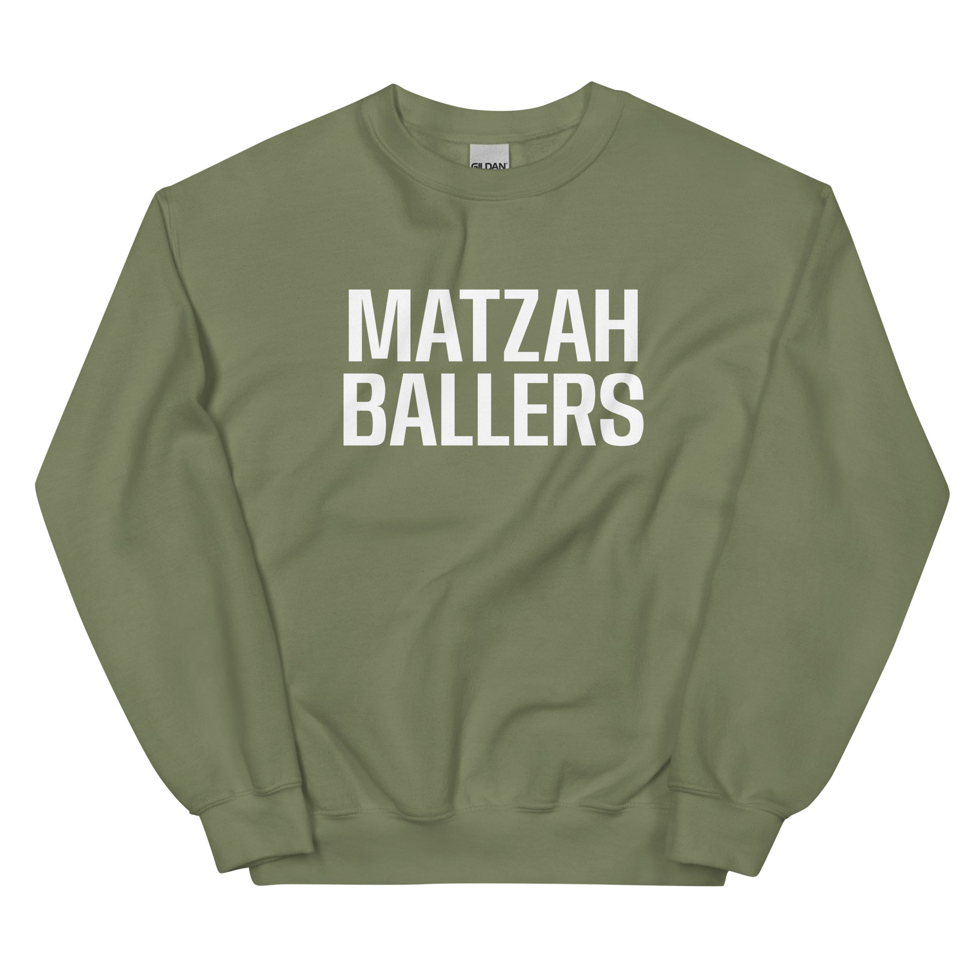 Green Matzah Baller Crewneck Sweatshirt - Our Matzah Ballers Sweatshirt is soft, cozy and made just for you! It's a funny crewneck sweatshirt, expertly printed and perfect for everyday streetwear or lounging around the house. Looking for something personalized? Shoot us a message!