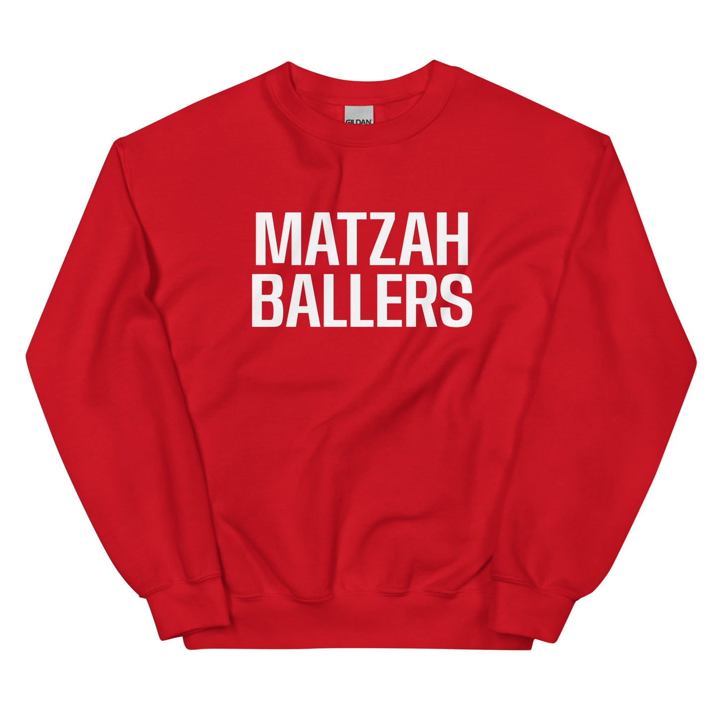 Red Matzah Baller Crewneck Sweatshirt - Our Matzah Ballers Sweatshirt is soft, cozy and made just for you! It's a funny crewneck sweatshirt, expertly printed and perfect for everyday streetwear or lounging around the house. Looking for something personalized? Shoot us a message!