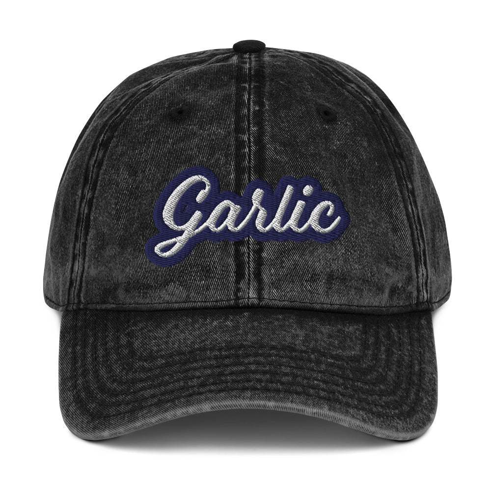 Black embroidered garlic lover dad hat - Show your love of garlic with this vintage-style garlic dad hat. Perfect for garlic enthusiasts, it's a funny gift for the garlic lover in your life. It's a comfortable and unique foodie hat that's sure to make a statement. If you love garlic, stand out in this funky, embroidered, weird dad hat made just for you. 