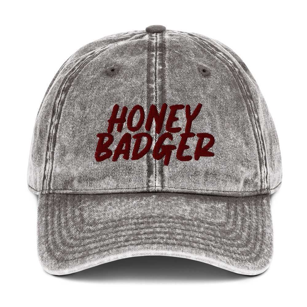 Gray honey badger dad hat from Nina's Funky Shop by ninanush - This honey badger dad hat is comfortable, unique and made just for you. It has an adjustable closure and comes in a variety of colors. Stand out and add a little personality to your style in this funny dad hat for honey badger lovers. It also makes a funny gift for honey badger lovers and badger enthusiasts of all kinds.
