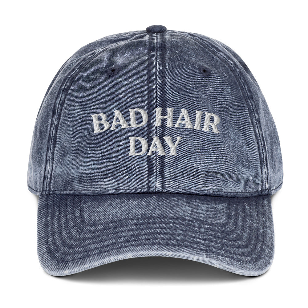 Navy Blue Bad Hair Day Hat - Our Bad Hair Day Hat is comfortable, adjustable and comes in a variety of colors. It's a classic dad hat with a funny design. Looking for something personalized? Shoot us an email!