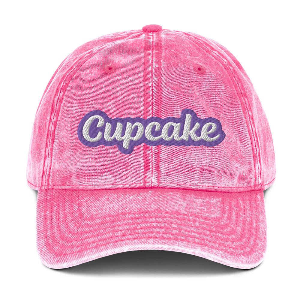 Pink cupcake dad hat from Nina's Funky Shop by ninanush - This cupcake dad hat is the perfect hat for foodies and cupcake enthusiasts. Stand out, eat your favorite foods and add a bit personality to your everyday style in this funny dad hat for cupcake lovers with "cupcake" embroidered on the front. Celebrate your favorite food and drinks in our funky foodie apparel designed by Nina.