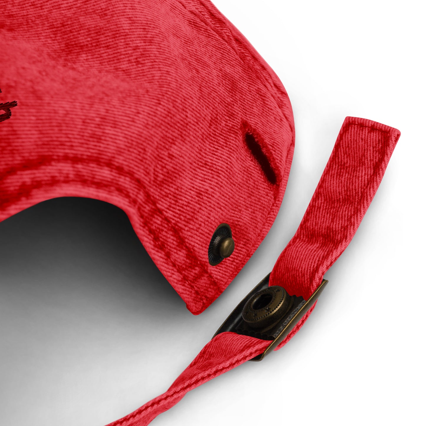 Back of red honey badger dad hat from Nina's Funky Shop by ninanush - This honey badger dad hat is comfortable, unique and made just for you. It has an adjustable closure and comes in a variety of colors. Stand out and add a little personality to your style in this funny dad hat for honey badger lovers. It also makes a funny gift for honey badger lovers and badger enthusiasts of all kinds.