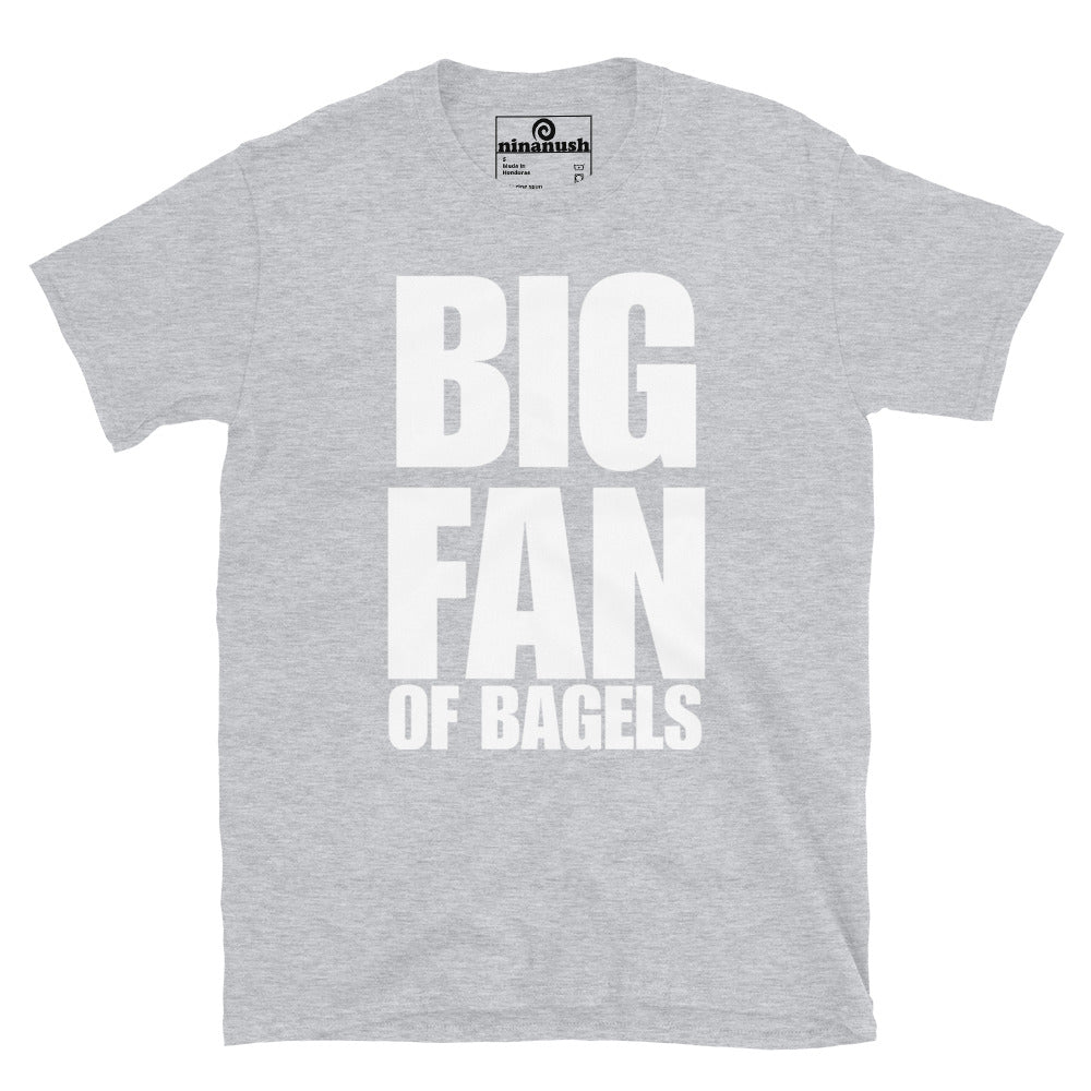 Light gray bagel fan t-shirt - Are you a big fan of bagels? Make a statement and eat bagels in style in a funny t-shirt for bagel lovers and foodies of all kinds. It's soft and comfortable with a funny bagel saying on the front. This bagel t-shirt is perfect for everyday bagel adventures or give it as a gift to your favorite bagel enthusiast. 